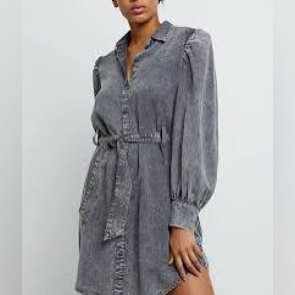 NWT | Rails Adele Dress Black Acid Wash | SZ L